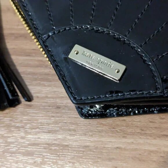 *LIKE NEW* Kate Spade Hello Tokyo Shanghai Milan Fan Clutch (Black) - Picture 4 of 4